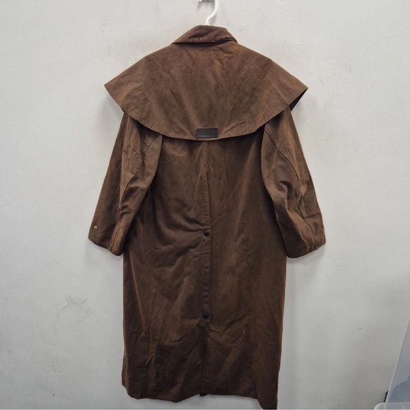 Barbour Brown Raincoat with Plaid Lining - Picture 3 of 4